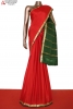Contrast Classic Pure Mysore Crepe Silk Saree